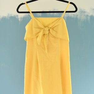 Vestique Yellow Mini spaghetti strap dress